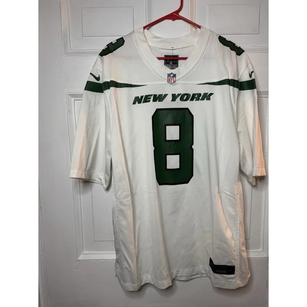 New Men's New York Jets Aaron Rodgers White Nike Game Jersey Size XL Retail $130